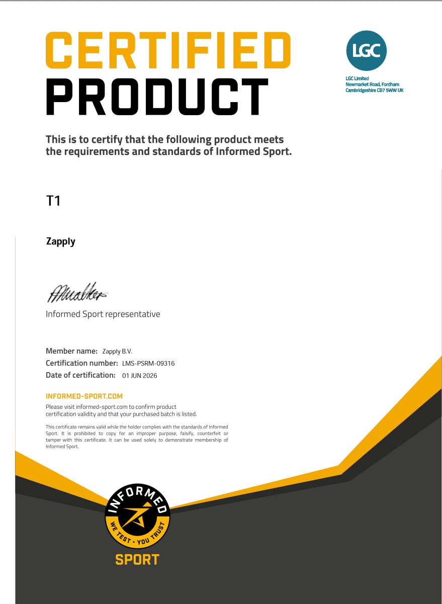 Informed Sport Certified